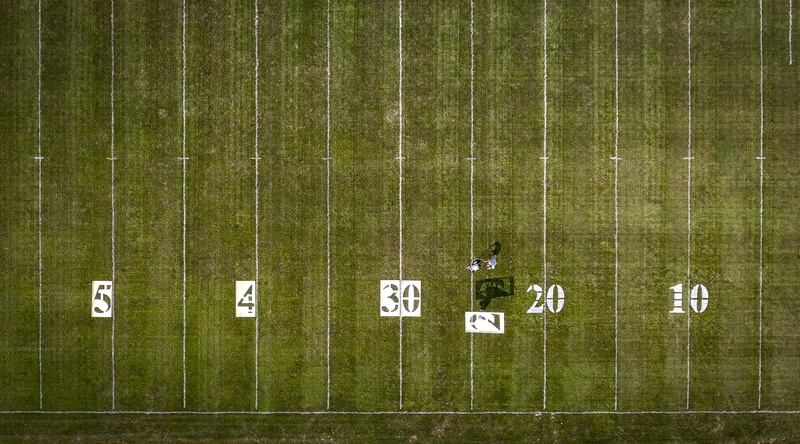 playing field, day, full frame, photo, green, green color, drone view, train, football, person, nature, sport, protection, grass, outdoors, communication