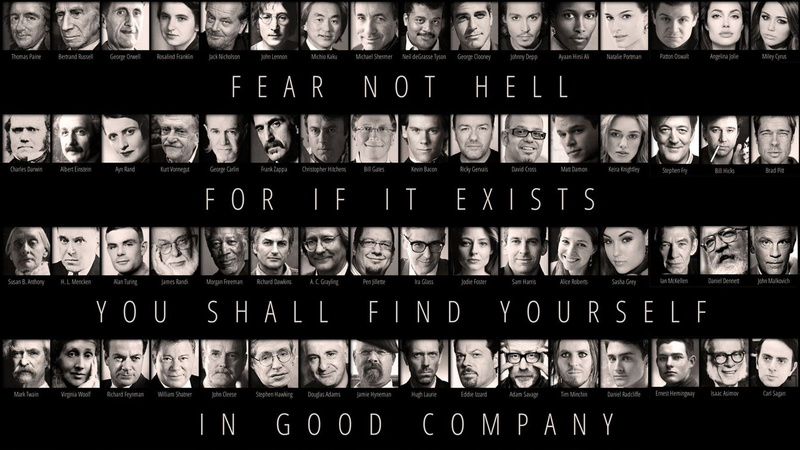 hell, statement, dark, faces, atheist, 1080P, people, quotes