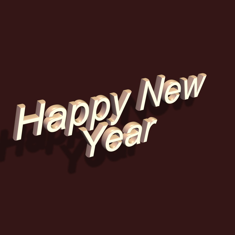 glowing, text, black background, studio shot, sylvester, vector, happy new year, new beginning, illustration, single word, no people, message, capital letter