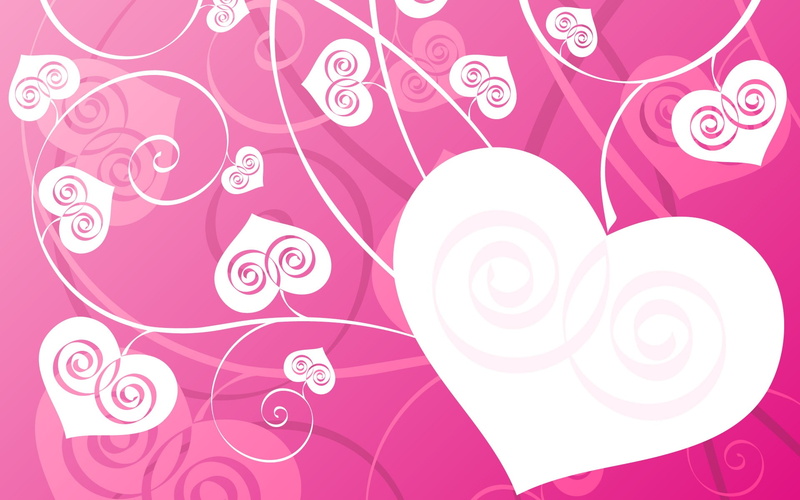 Leaves, 1080P, Love, shaped, Pink, Heart