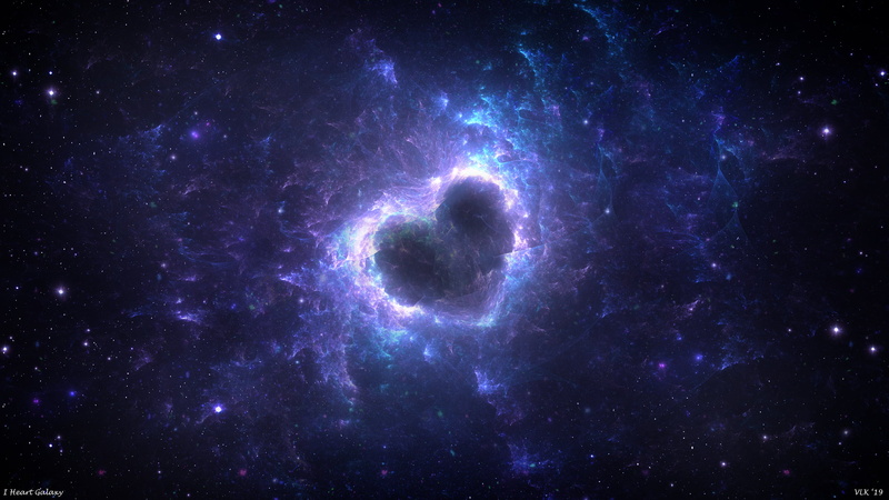 2K, Heart-Shaped, Purple, Nebula, Space, Sci Fi