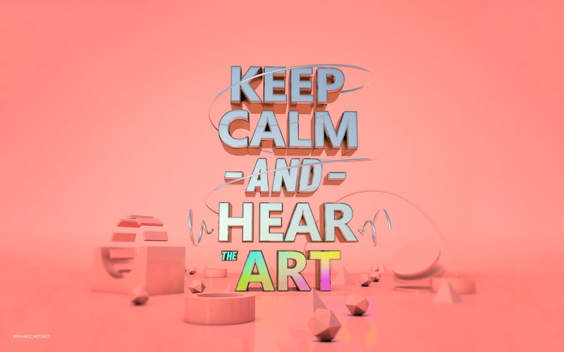 Typography, Hear art, Keep Calm, 2K