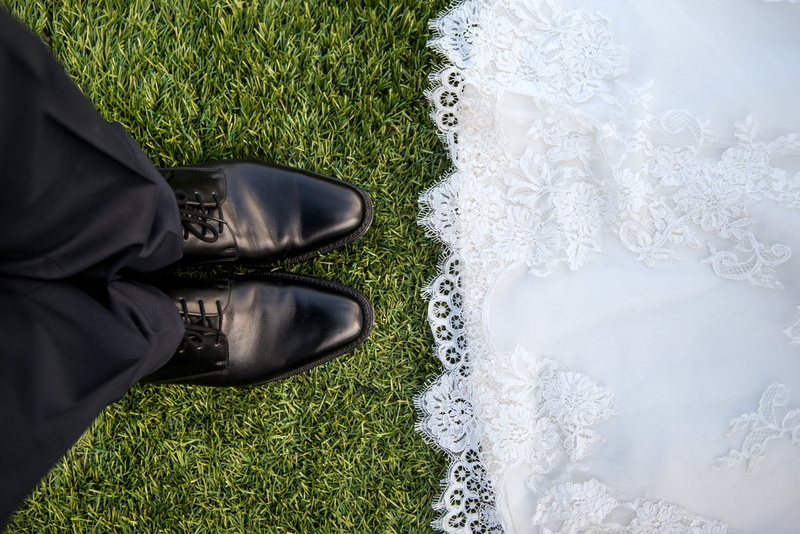 low section, bride, people, married, directly above, wife, human foot, nature, real people, wedding, bridegroom, shoe, occasion, romance, high angle view