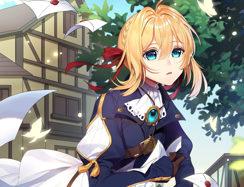 letters, girl, 1080P, Violet Evergarden, confusion