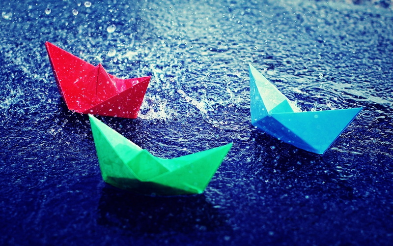 art, boats, paper, 1080P