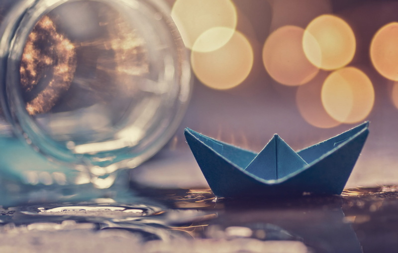 Origami, Bokeh, Paper Boat, 2K, Man Made