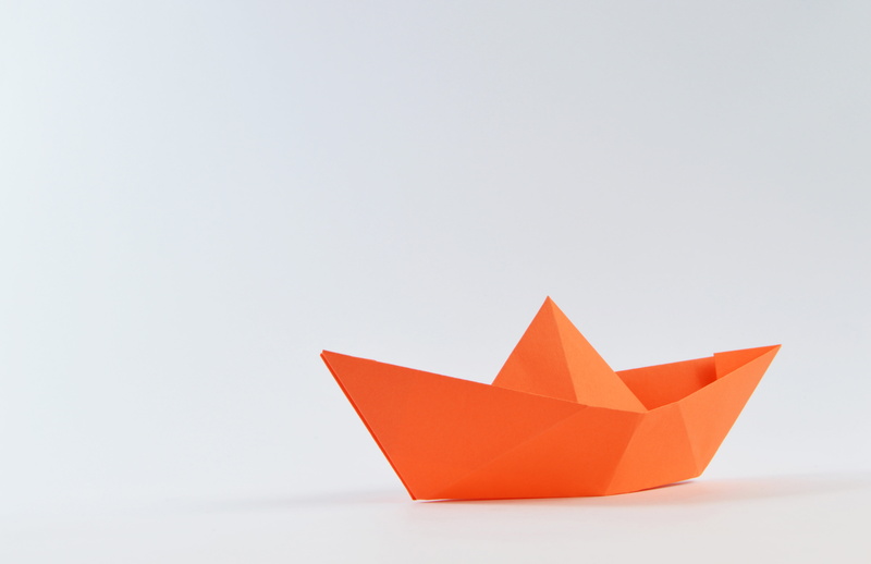 simplicity, orange, single object, miniature, play, craft, design, success, paper boat, paper, boat, triangle shape, cut out, technology, shape, copy space