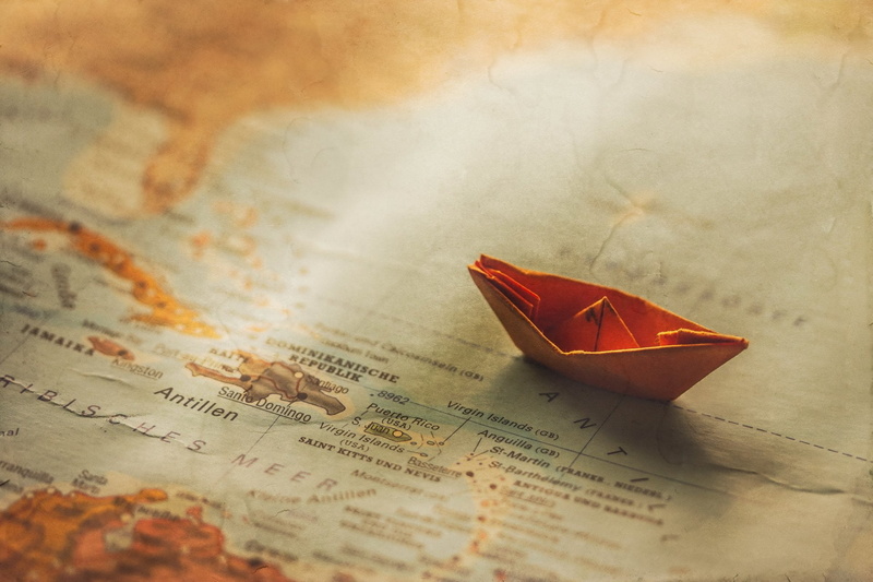 Boat, Paper Boat, Map, Origami, Man Made, 1080P