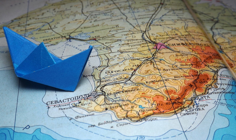 The PENINSULA, MAP, BOAT, SHORE, BLACK, SEVASTOPOL, SEA, PAPER, 1080P, OUR CRIMEA, ORIGAMI, CITY