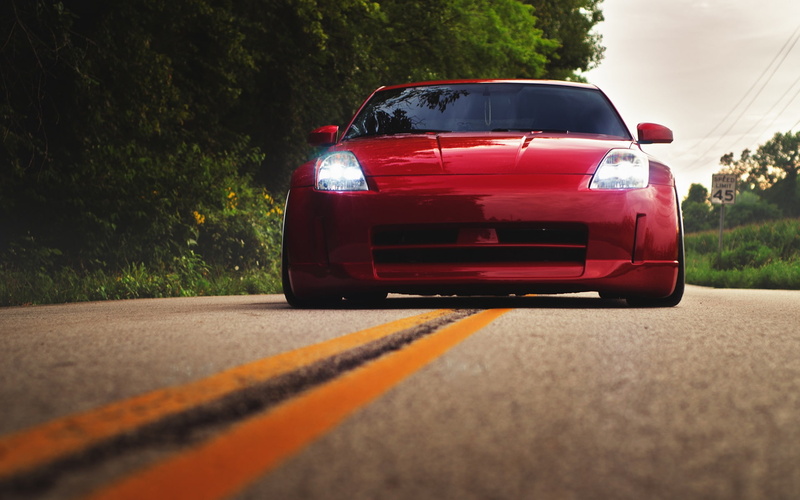 Nissan, 1080P, View, Front, Car, Red, z