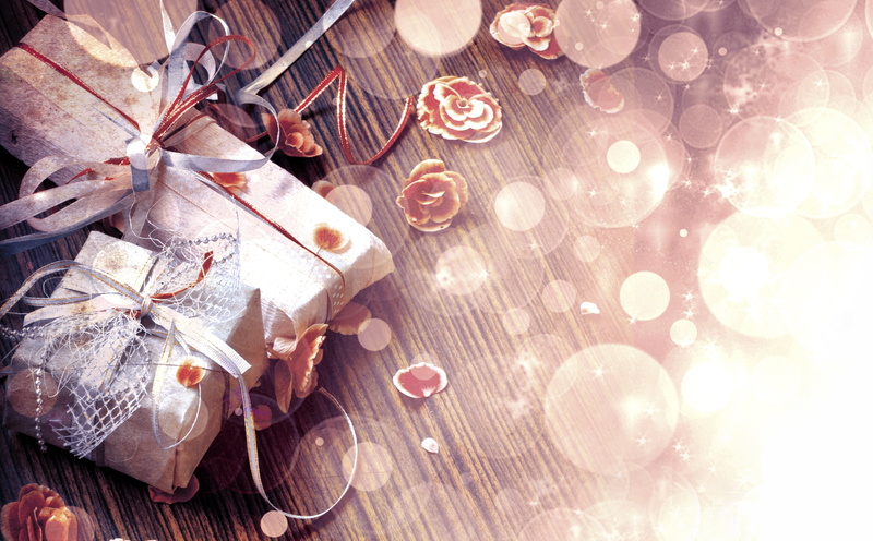 gifts, selective focus, boxes, freshness, ribbon, white, christmas, flowers, food and drink, nature, backgrounds, glass, illustration, box - Container