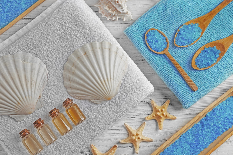 5K, still life, shell, salt, Spa, seashells, wellness, relax