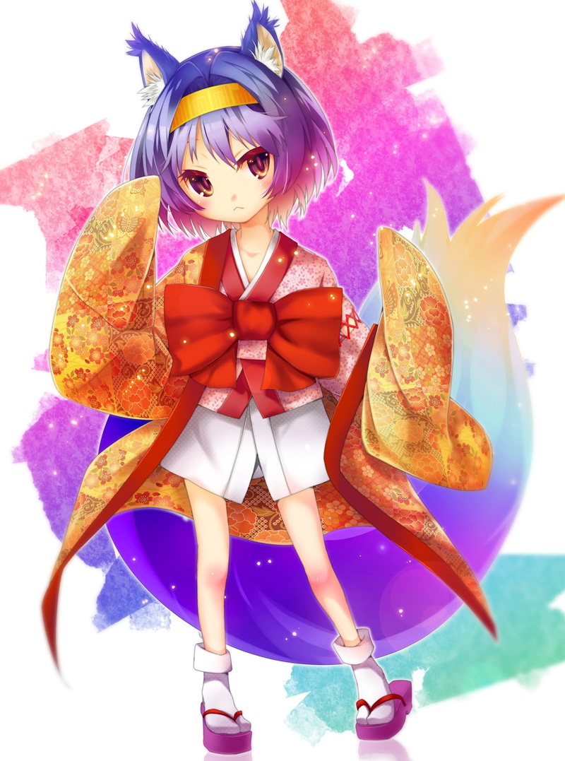 Hatsuse Izuna, white background, representation, decoration, No Game No Life, inumimi, event, 720P, artwork, one person, women, animal ears, childhood