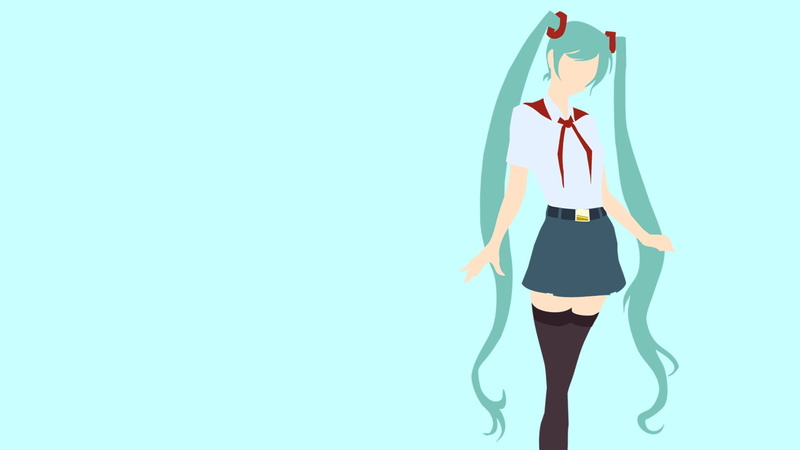 copy space, blue background, Hatsune Miku, holding, Vocaloid, studio shot, white background, Everlasting Summer, unrecognizable person, one person, adult