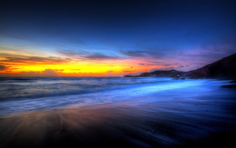 horizon, 1080P, landscape, horizon over water, nature, land, idyllic, water, coast, cloud - sky, sea, sunset, beach, beauty in nature, dramatic sky, photography