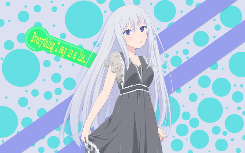 digital composite, leisure activity, anime girls, Ore no Kanojo to Osananajimi ga Shuraba Sugiru, looking at camera, waist up, mask, blue, portrait, 1080P