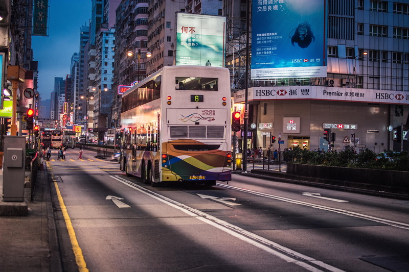Street Photography, public transportation, city life, building exterior, illuminated, motor vehicle, light, mode of transportation, transportation, night view
