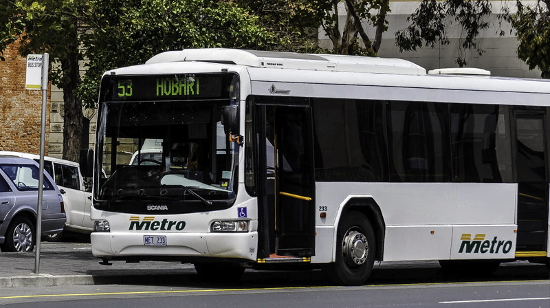 hobart, commercial land vehicle, tasmania, police force, government, vehicle, day, conveyances, travel, traffic, wheel, Australia, city, public transit