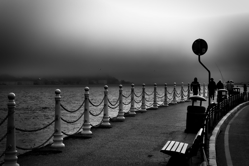 travel destinations, pier, water, 4K, architecture, nature, bollard, chair, transportation, beacon, person, sea, railing, built structure, turkey, sahil yolu