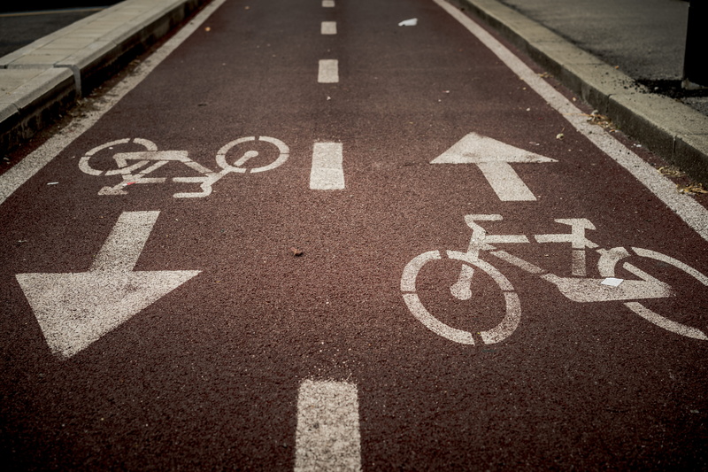 city, 5K, representation, the way forward, street, bicycle, pedestrian, road sign, pavement, walkway, marking, direction, information, human, text, day