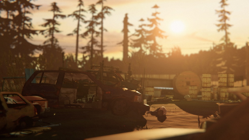 car, video games, sunset, no people, motor vehicle, nature, mode of transportation, transportation, street, Life Is Strange, day, sun, travel, sky, selective focus