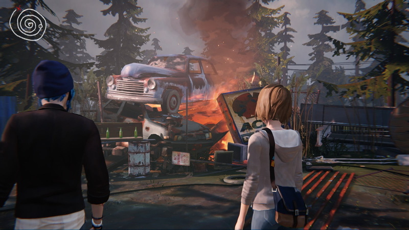 women, tree, 720P, nature, flame, adult, Life Is Strange, group of people, fire - natural phenomenon, fire, city, smoke - physical structure, Arcadia Bay