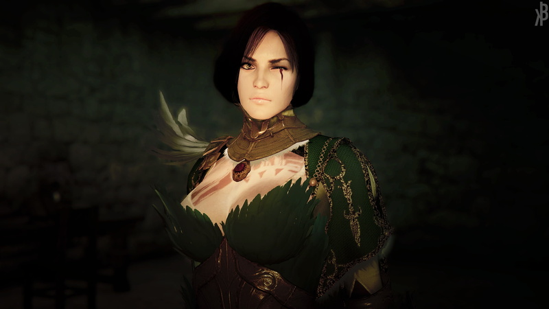 one person, video games, dark hair, portrait, front view, standing, hairstyle, dark, adult, 1080P, young adult, young women, mmorpg, clothing, looking at camera
