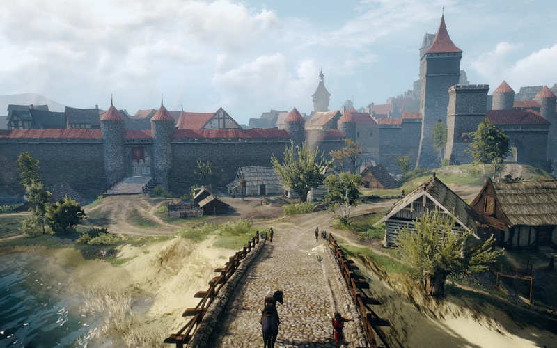 transportation, history, travel, tourism, 720P, sky, men, tower, town, video games, real people, building, Cirilla Fiona Elen Riannon, bridge, travel destinations