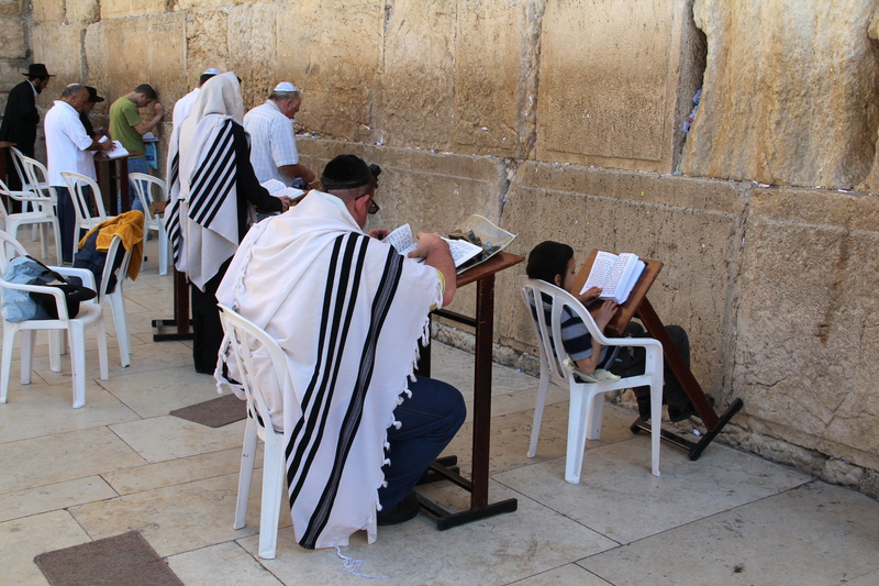 religion, belief, wall - building feature, israel, lifestyles, real people, men, chair, sitting, group of people, full length, rear view, architecture