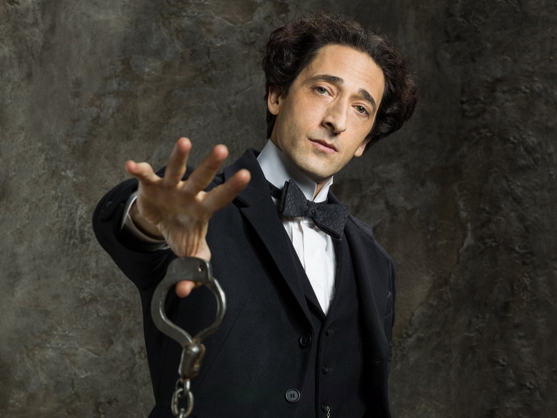 one Person, looking, houdini, hand, facial Expression, men, gesturing, male Beauty, formalwear, business, males, jacket, indoors, front view, adrien brody