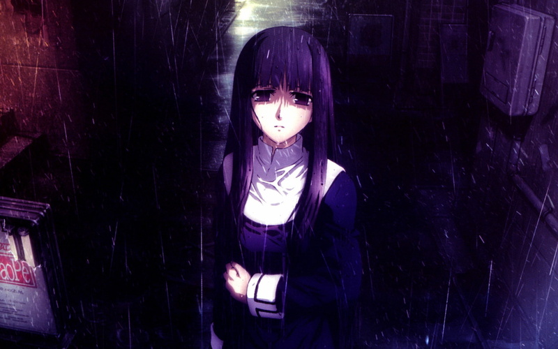 Kara no Kyoukai, leisure activity, hairstyle, one person, 1080P, looking at camera, purple, beautiful woman, Asagami Fujino, innocence, standing, long hair