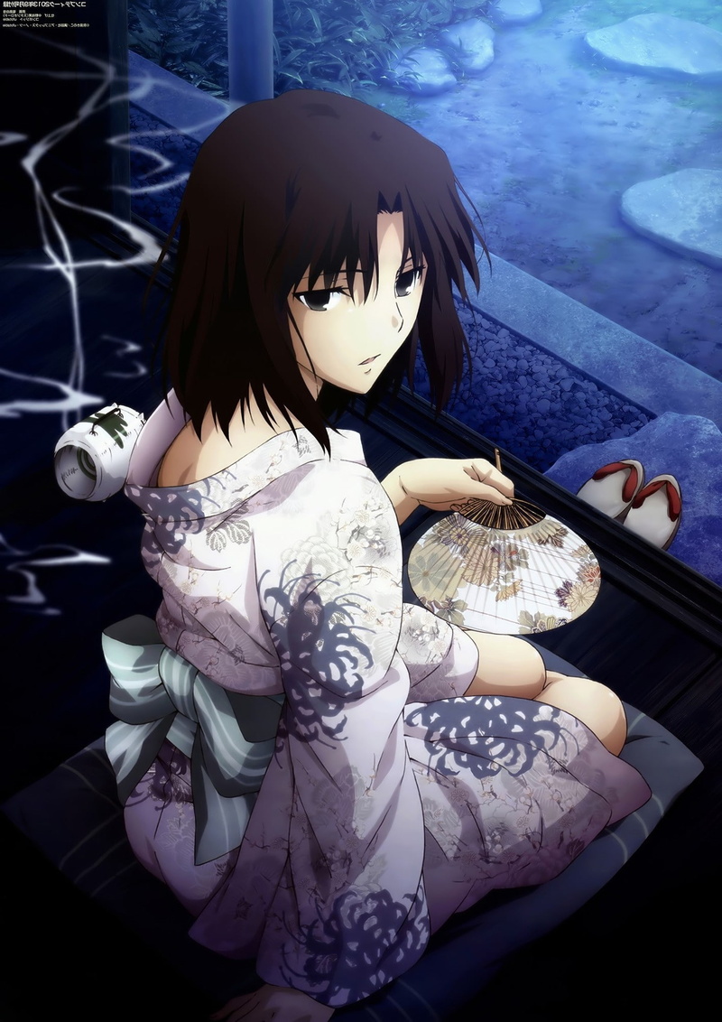 Kara No Kyoukai, 1080P, night, Ryougi Shiki, kimono