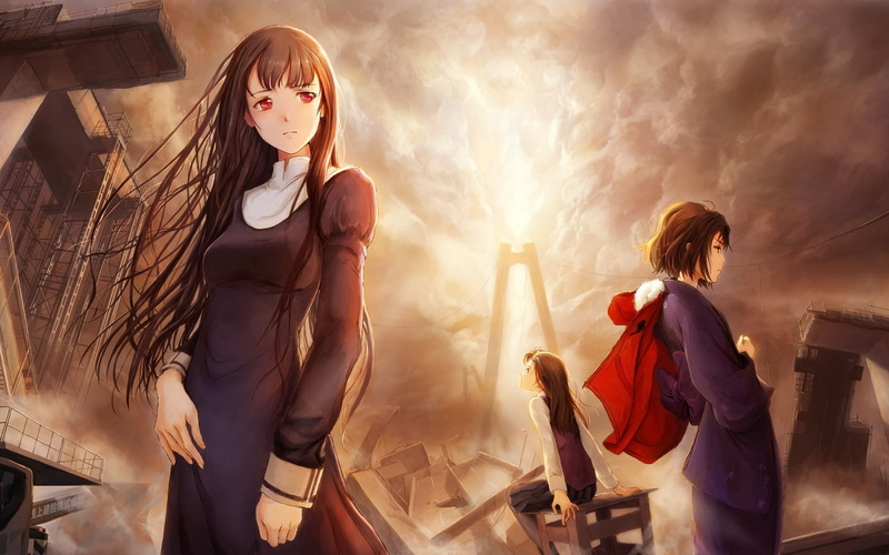 anime, 720P, Ryougi Shiki, traditional clothing, Kara no Kyoukai, anime girls