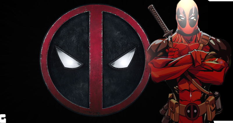 human representation, Deadpool, black background, ribbon, male likeness, celebration, studio shot, indoors, no people, 1080P, close-up, comics, creativity