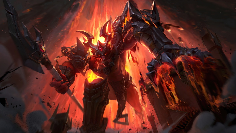 Infernal, Wild Rift, nasus, 4K, 8K, Nasus (League of Legends), Riot Games, League of Legends: Wild Rift, digital art, League of Legends