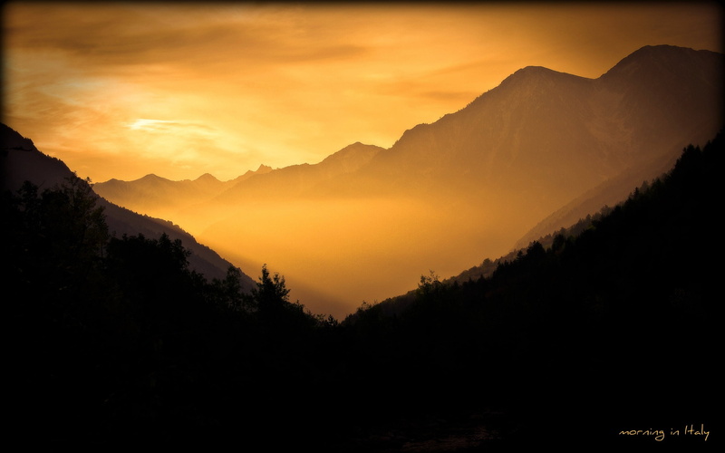 mountains, european Alps, sky, backgrounds, summer, 2K, no People, morning, light - Natural Phenomenon, travel Destinations, yellow, cloudscape, cloud - Sky