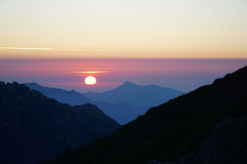 tranquility, mountain peak, tranquil scene, orange color, sunrise, mountain, vivario, sky, rock, scenics - nature, mountain range, 5K, corsica, environment
