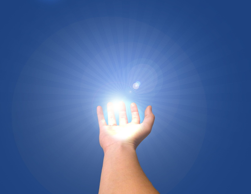human, blue, nature, hold, finger, touching, light - natural phenomenon, giving, fingers, connection, close-up, body part, illuminated, woman, palm, blue background