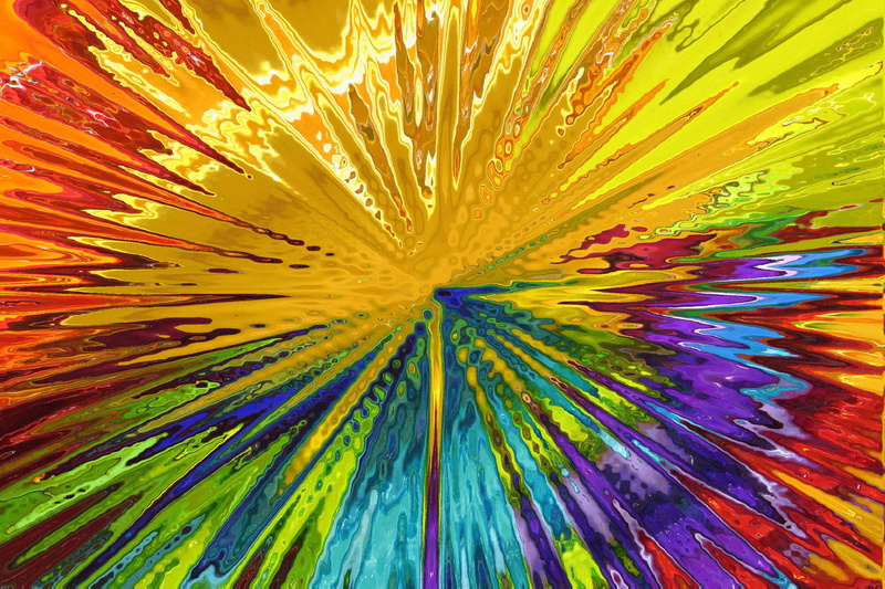 freshness, burst, creativity, abstract, 2K, flower head, multicolor, yellow, flower, outdoors, radiating, abstract backgrounds, pattern, multi colored