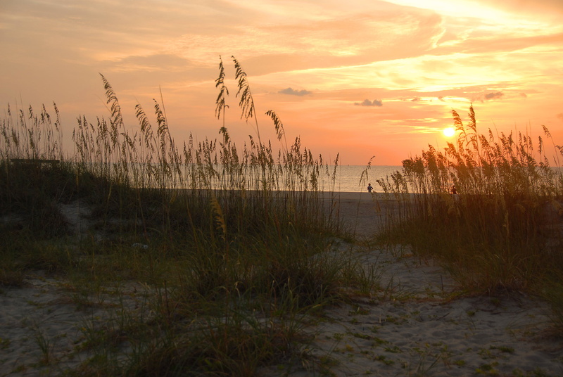 sand, atlantic, cloud - sky, 4K, near, beauty in nature, dunes, idyllic, dynamic, no people, waves, water, seashore, sea oats, nature, sunset, non-urban scene
