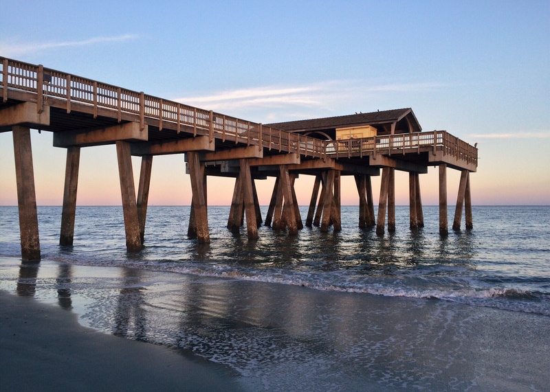 coast tybee island, nature, reflection, no people, built structure, georgia, horizon, architectural column, bridge - man made structure, bridge, sky, water