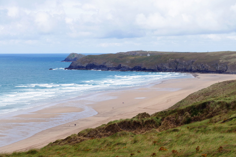 Perranporth, land, coastline, cliff, english, cornish, rocky, no people, sky, horizon, shoreline, cloud - sky, beach, reen, north, tranquility, ocean, tranquil scene