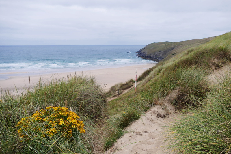 newquay, england, lifestyle, tranquility, rock, travel, penhale, coast, sand, scenery, summer, europe, sea, holiday, tranquil, marram grass, horizon, cloud - sky