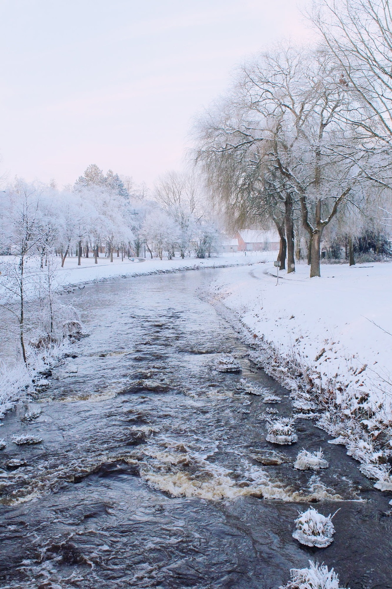 no people, day, germany, surrounded, landscape, road, white, river, frost, sky, cold temperature, snow magic, nature, environment, non-urban scene, scenics - nature