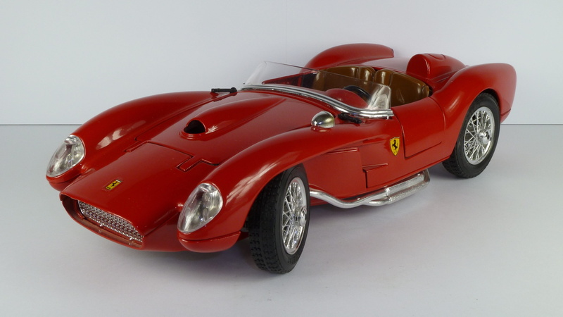 mode of transportation, indoors, car, red, motor vehicle, silver colored, metal, model car, wheel, luxury, 250, speed, racecar, 1957, retro styled, chrome