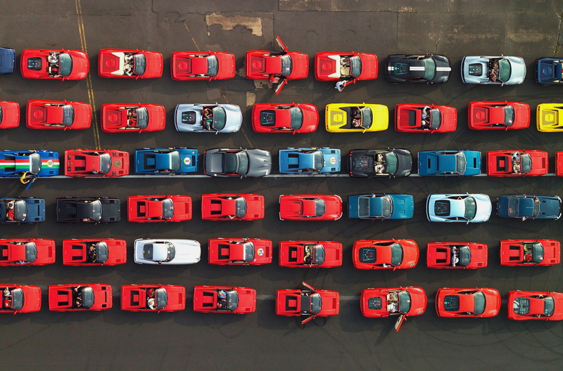 Ferrari, Machine, F430, 4K, 458 Italia, 599 GTO, A lot, 550 Maranello, The view from the top, The 599 GTB Fiorano, California, Daytona, Different, Supercar