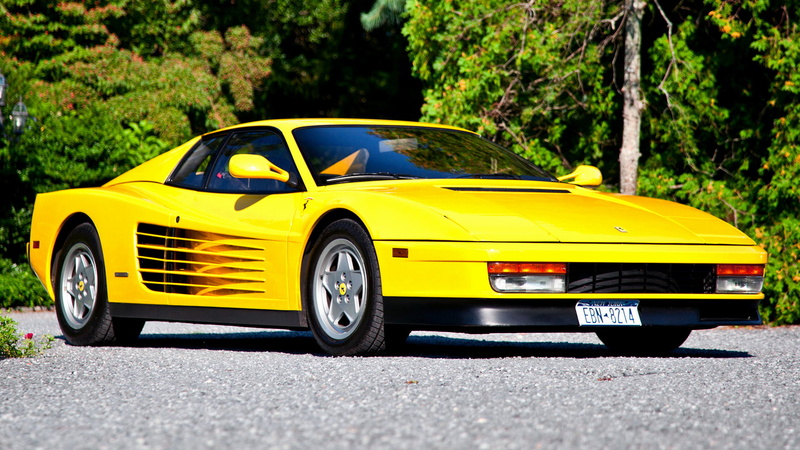 Old Car, Ferrari, Ferrari Testarossa, 1080P, Yellow Car, Car, Sport Car