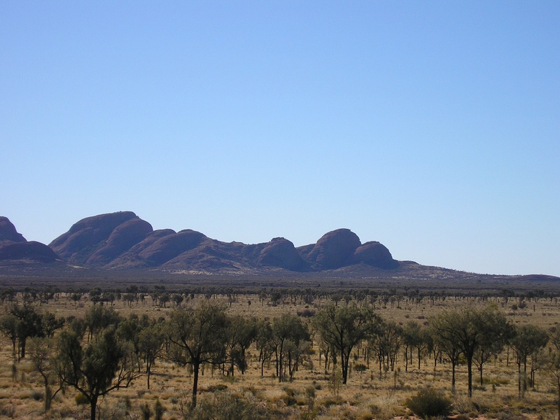australian outback, blue, semi-arid, scenics - nature, clear sky, outback, formation, beauty in nature, copy space, landscape, no people, climate, environment