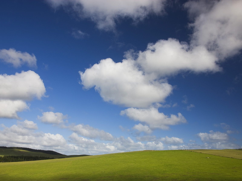 pastures, and, hd, nature, landscape, 720P, green, blue, skies