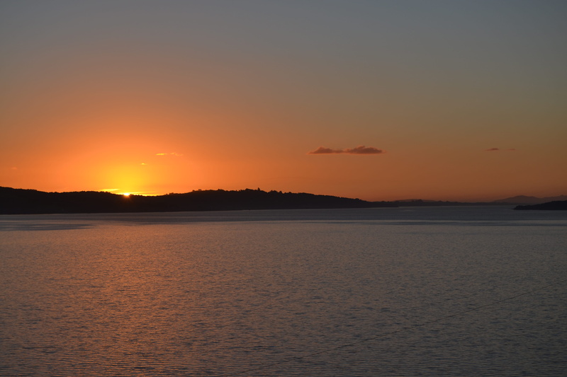 chiloe, nature, tranquility, sea, silhouette, beauty in nature, orange color, sky, no people, non-urban scene, sunset, dramatic sky, 4K, outdoors, scenics - nature